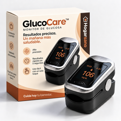 GlucoCare™ 4 en 1 – Mide Glucosa, Colesterol, Presión y Oxígeno Sin Dolor + ENVÍO GRATIS