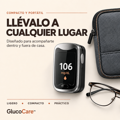 GlucoCare™ 4 en 1 – Mide Glucosa, Colesterol, Presión y Oxígeno Sin Dolor + ENVÍO GRATIS